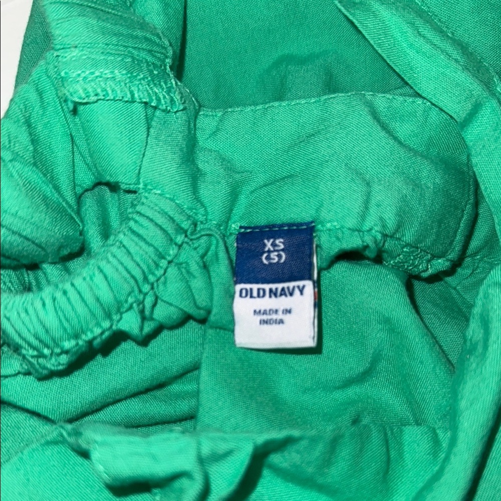 Old Navy Toddler Green Sleeveless Sundress with Embroidered White Palm Trees 5T - Picture 5 of 5